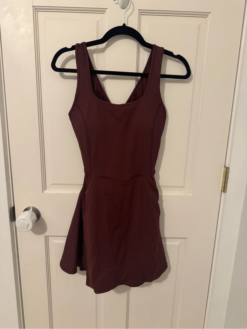 NWOT Halara SoftlyZero Easy Peezy Dress M Burgundy